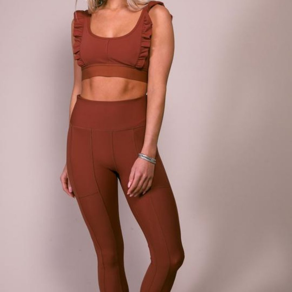 free people movement: Ruffle Bra & Leggings Set